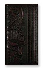 2512395669 MEN&#39;S JUSTIN GENUINE LEATHER BROWN FLORAL TOOLING RODEO WALLET