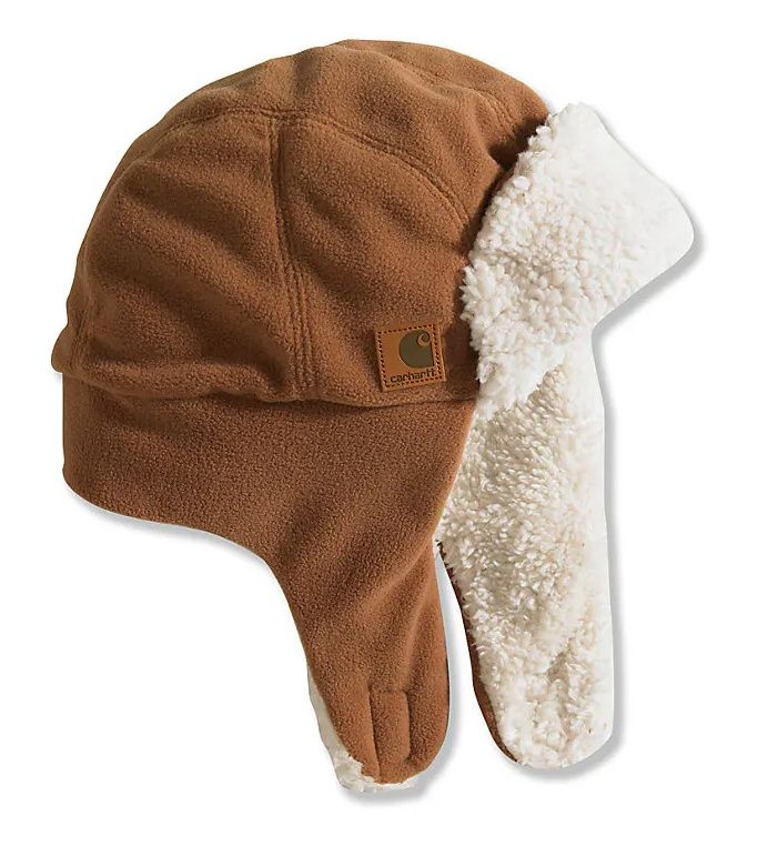CB8950 CARHARTT FLEECE TRAPPER HAT - CARHARTT BROWN
