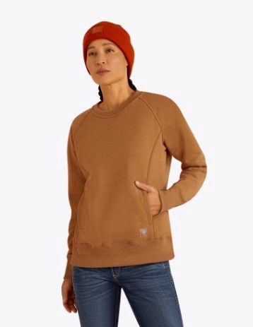 10053021 WOMEN&#39;S ARIAT REBAR LIGHTWEIGHT FLEECE SWEATSHIRT