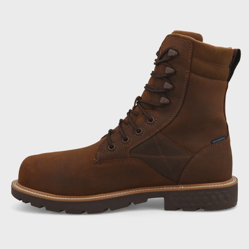 MXCNWM3 MEN'S TWISTED X 8" TOFFEE NANO MOC TOE, METGUARD, &amp; WATERPROOF LACER WORK BOOT