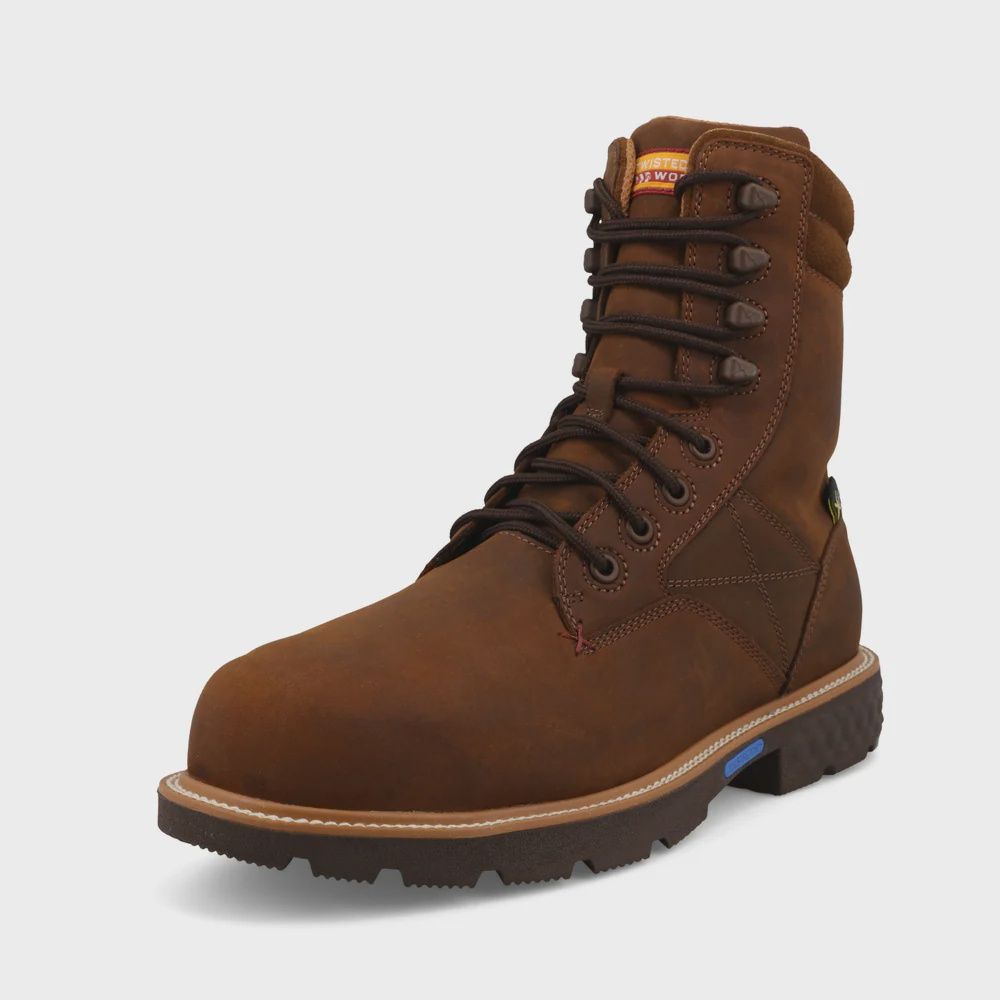 MXCNWM3 MEN&#39;S TWISTED X 8&quot; TOFFEE NANO MOC TOE, METGUARD, &amp; WATERPROOF LACER WORK BOOT