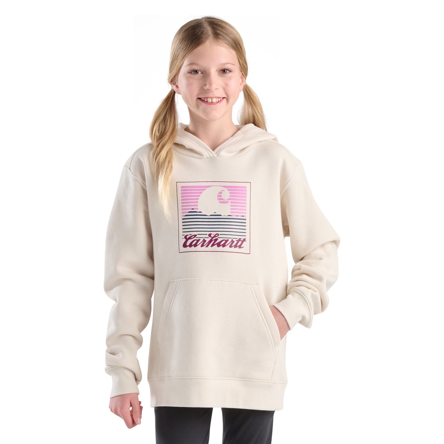 CA7130-CA35 GIRL&#39;S CARHARTT GRAPHIC SWEATSHIRT