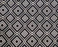 0910862 BLACK &amp; WHITE DIAMONDS 33" X 33" SILK WILD RAG