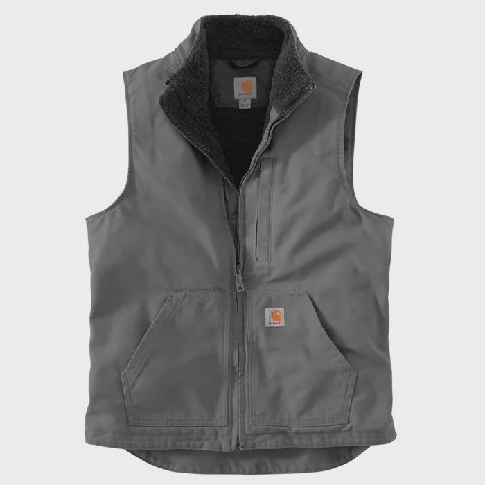104277-GVL MEN&#39;S CARHARTTLOOSE FIT WASHED DUCK SHERPA-LINED MOCK-NECK VEST