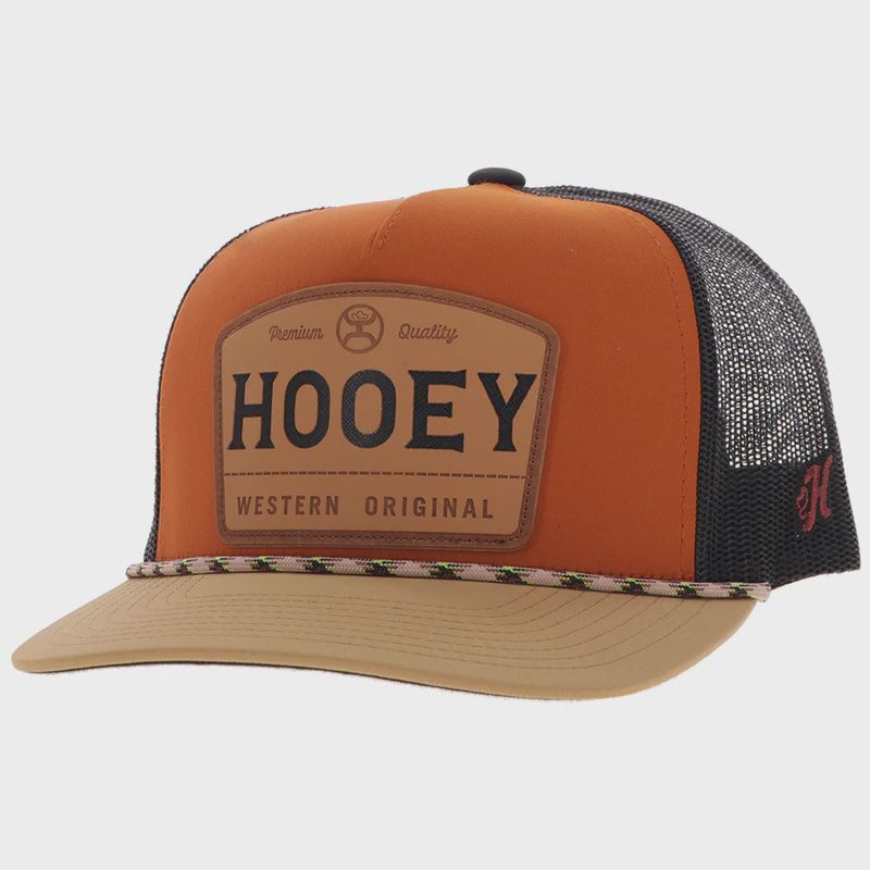 2508T-ORBK HOOEY ORANGE &amp; BLACK &quot;TRIP&quot; TRUCKER HAT