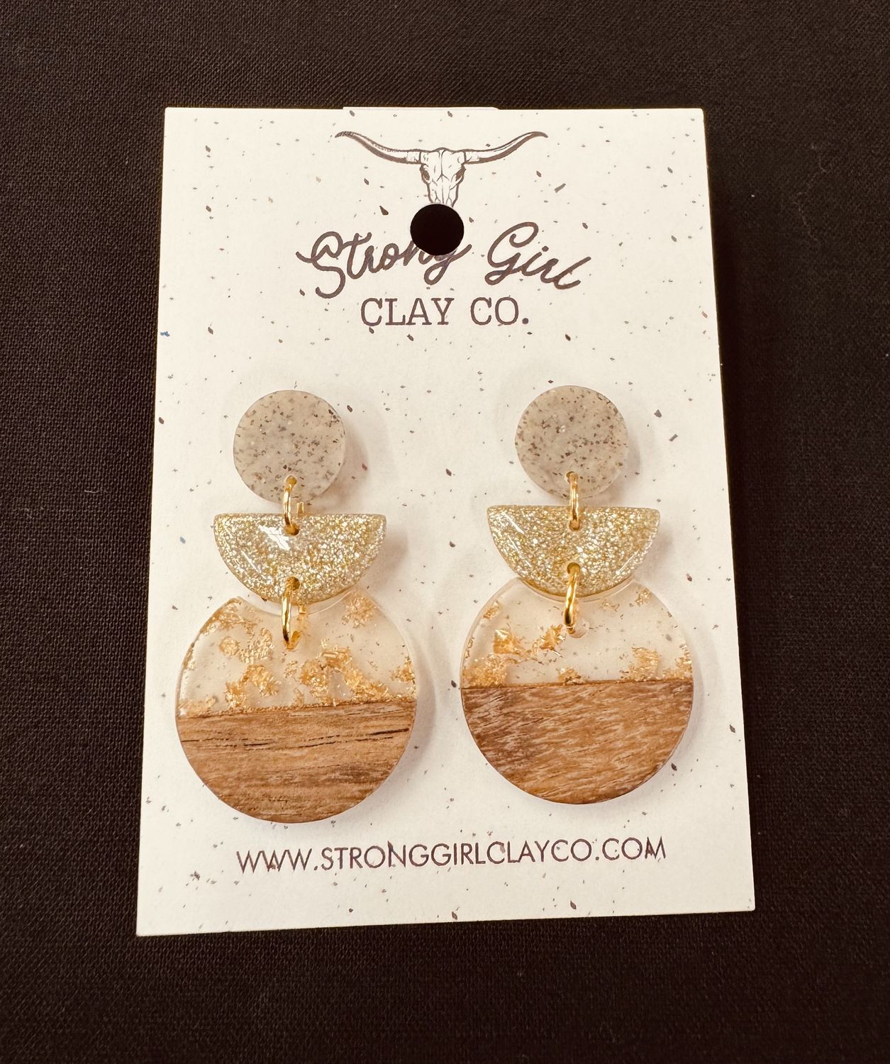 STRONG GIRL CLAY CO. MEDIUM RUSTIC DANGLES