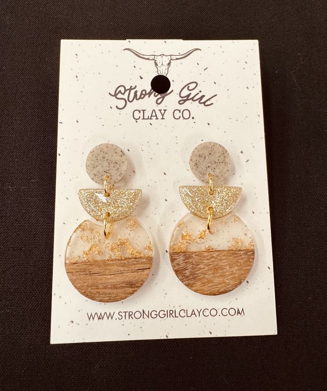 STRONG GIRL CLAY CO. MEDIUM RUSTIC DANGLES