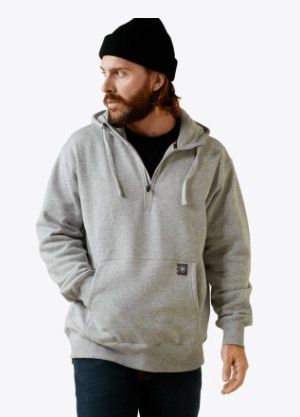 10043367 MEN&#39;S ARIAT REBAR WORKMAN 1/4 ZIP HOODIE