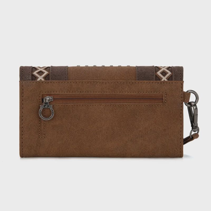 MW1325-W018 MONTANA WEST CUT-OUT EMBROIDERED COLLECTION WALLET - BROWN