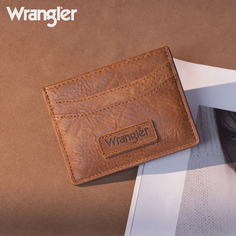 WG200-W054 WRANGLER CREDIT CARD HOLDER WALLET - BROWN