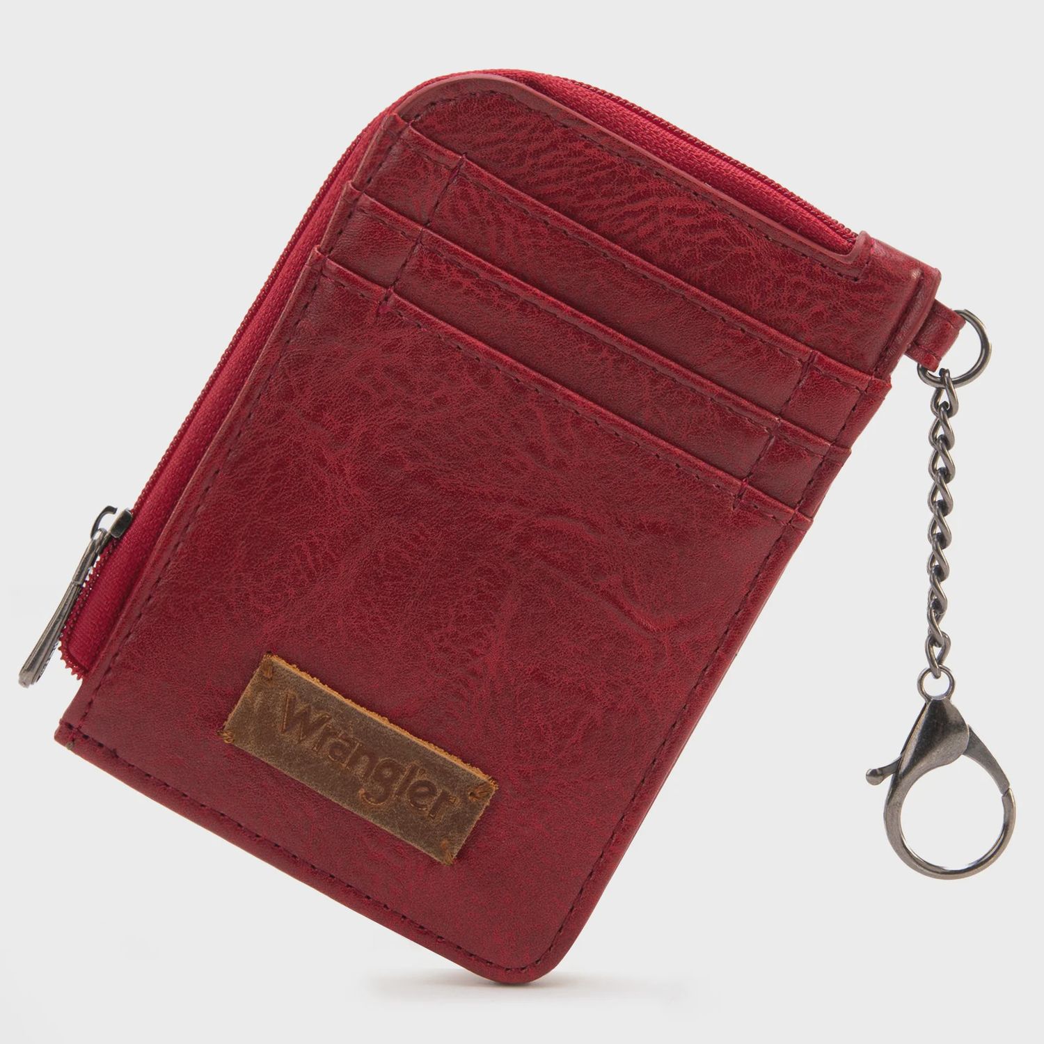 WG2208-W005 WRANGLER MINI ZIP CARD CASE - RED