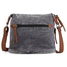 WG103-2009 WRANGLER FLORAL TOOLED DENIM CROSSBODY - BLACK