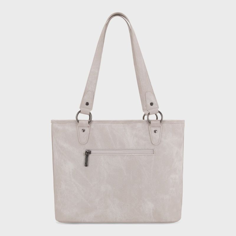 WG219-8317 WRANGLER "W" STITCH WATER REPELLENT DENIM POCKET ZIPPERED TOTE BAG