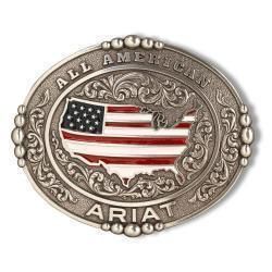 A37052 ARIAT "ALL AMERICAN" ROUND BELT BUCKLE