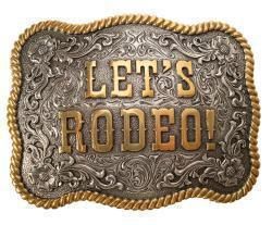 37956 NOCONA "LET'S RODEO" BELT BUCKLE