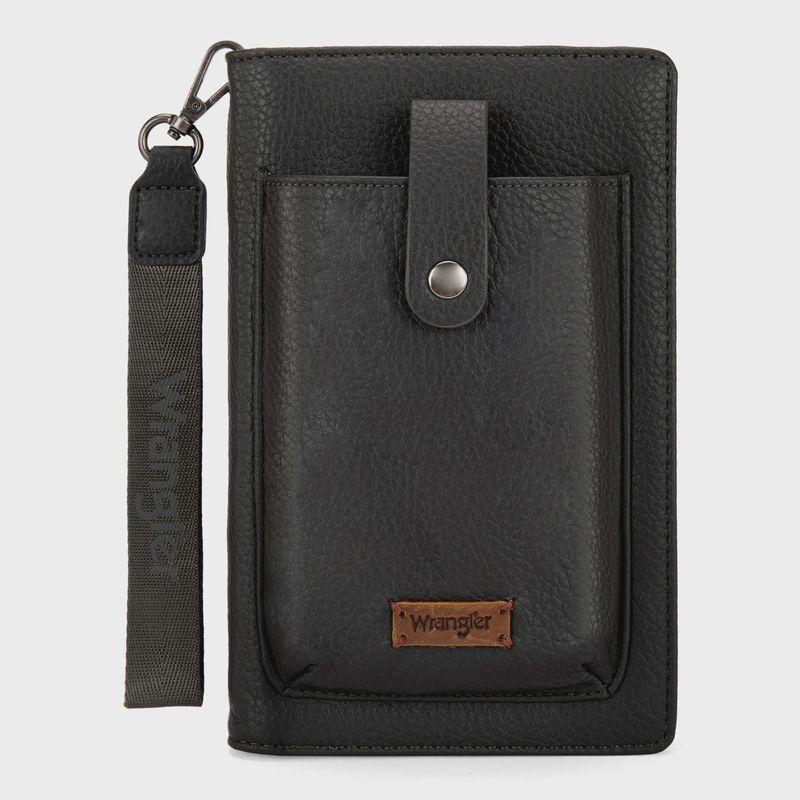 WG158-W065BK WRANGLER CREDIT CARD HOLDER WALLET - BLACK