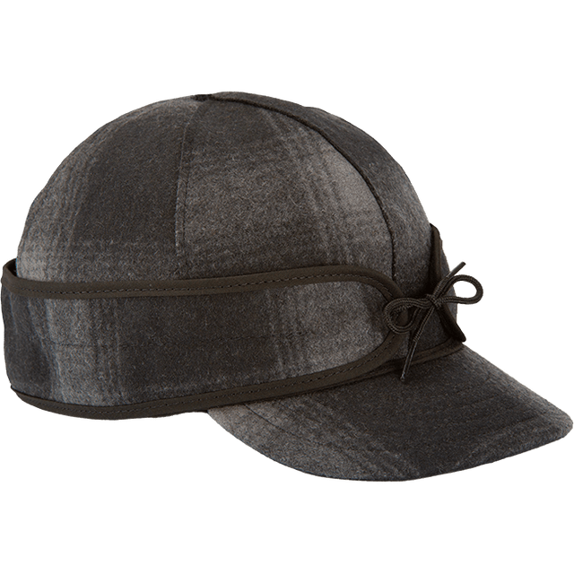 260-90E THE ORIGINAL STORMY KROMER CAP - BLACK  &amp; GRAY PLAID