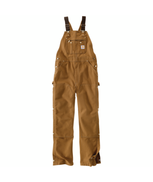 106671-BRN MEN'S CARHARTT LOOSE FIT FIRM DUCK BIB OVERALL