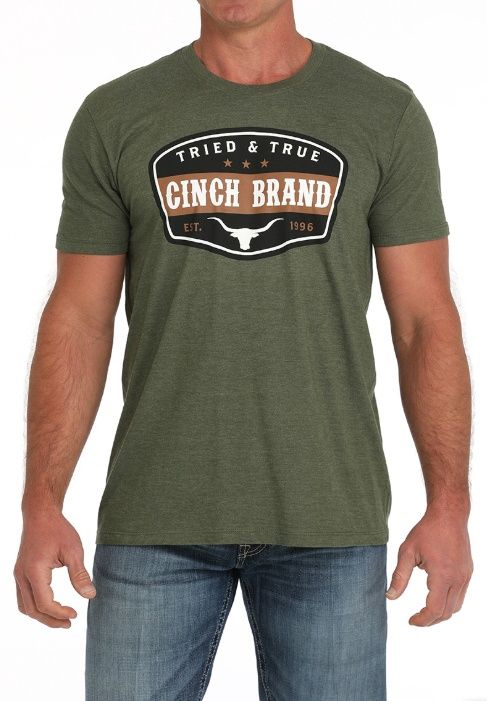 MTT1690672 MEN'S CINCH SHORT-SLEEVE GRAPHIC TEE - OLIVE