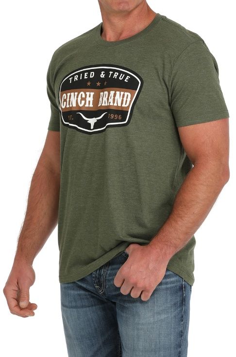MTT1690672 MEN'S CINCH SHORT-SLEEVE GRAPHIC TEE - OLIVE