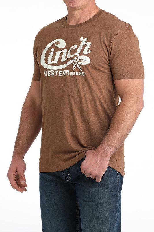 MTT1690706 MEN'S CINCH BROWN LOGO SHORT-SLEEVE TEE