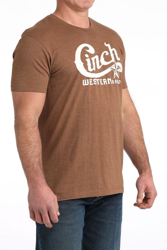 MTT1690706 MEN'S CINCH BROWN LOGO SHORT-SLEEVE TEE