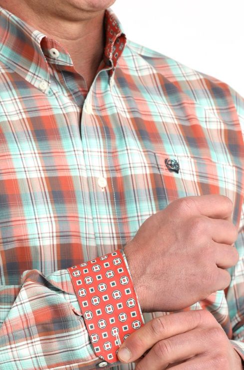MTW1106039 MEN'S CINCH LONG-SLEEVE BUTTON-DOWN WESTERN SHIRT - MUTLI PLAID