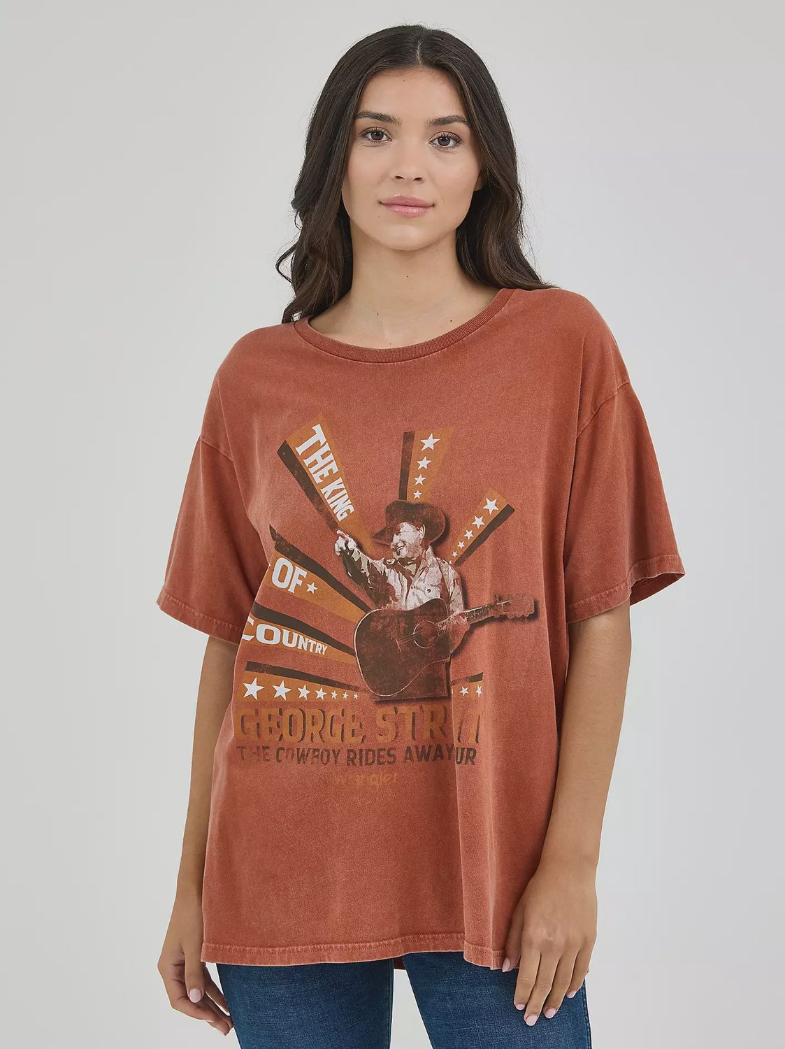 112361081 WOMEN'S WRANGLER "GEORGE STRAIT" OVERSIZED TEE