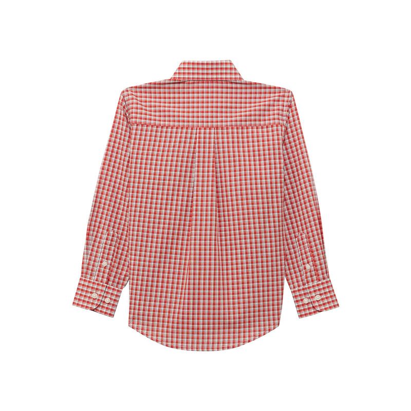 112374904 BOY'S WRANGLER RIATA LONG-SLEEVE BUTTON-DOWN WESTERN SHIRT - RED