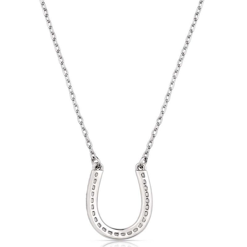 NC5967 MONTANA SILVERSMITHS FROSTED LUCK CRYSTAL NECKLACE