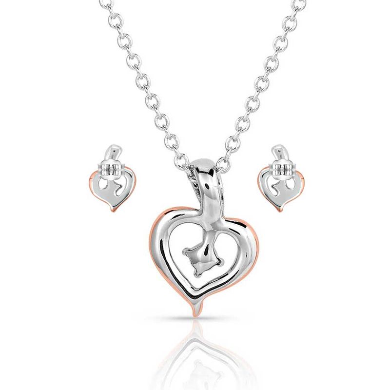 JS5626 MONTANA SILVERSMITHS HEART ON THE LINE JEWELRY SET