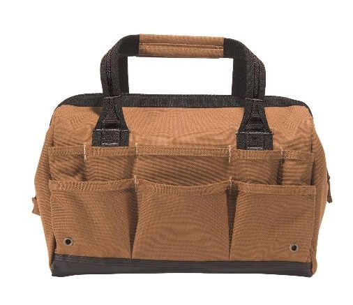 B000051721199 CARHARTT 14" 26 POCKET HEAVYWEIGHT TOOL BAG - BROWN
