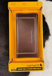 B000063920199 CARHARTT LEATHER TRIPLE STITCHED RODEO WALLET