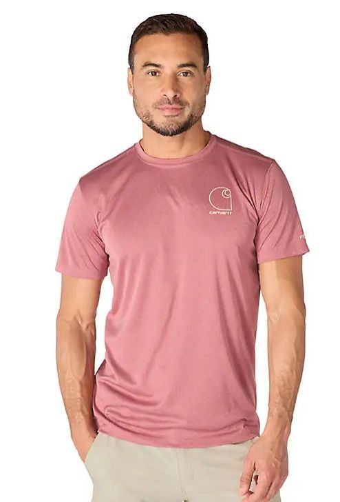106163-RE4 MEN'S CARHARTT FORCE SUN DEFENDER™ RELAXED LOGO SHORT-SLEEVE T-SHIRT