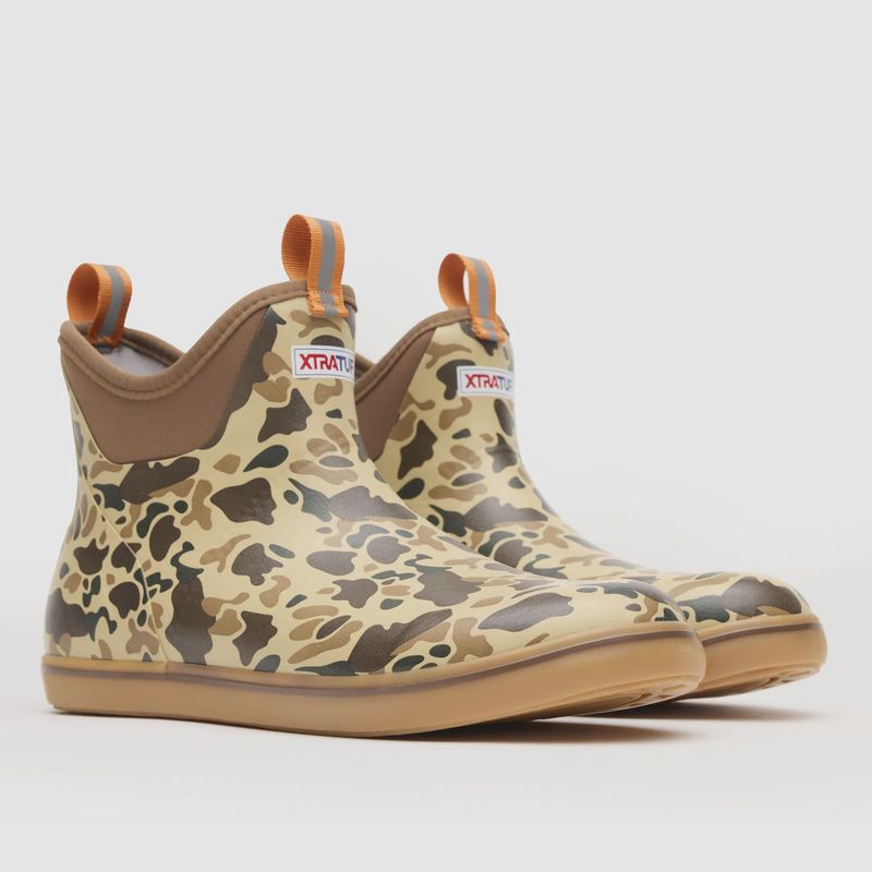 XMABDCAM MEN'S XTRATUF 6" ANKLE DECK BOOT - DUCK CAMO &amp; TAN