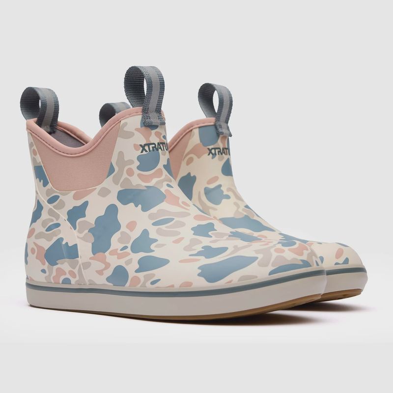 XWAB4DC WOMEN'S XTRATUF 6" ANKLE DECK BOOT - IVORY DUCK CAMO