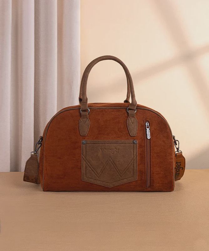 WG277-5110BR WRANGLER VINTAGE FORAL PRINTED DUFFE BAG