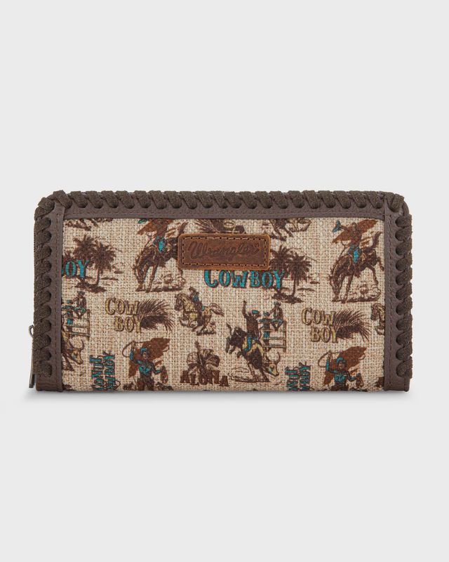 WG60-W022TN WRANGLER VINTAGE RETRO COWBOY COOL PRINT WALLET