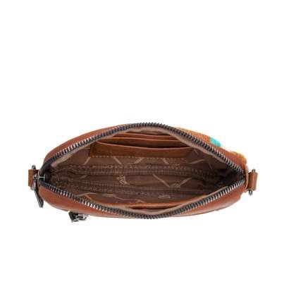 WG174-1833BR WRANGLER SOUTHWESTERN KNITTED MINI CROSSBODY