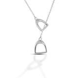 BRHK-NC15691A KELLY HERD BRASS DOUBLE STIRRUP NECKLACE