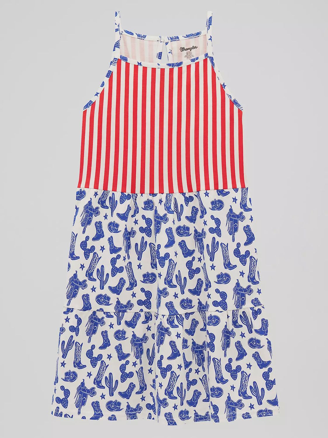 2379387 GIRL'S WRANGLER RED, WHITE &amp; BLUE DRESS