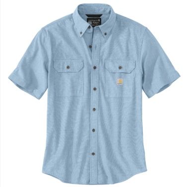 104369-CBL MEN'S CARHARTT LOOSE FIT MIDWEIGHT CHAMBRAY SHORT-SLEEVE SHIRT