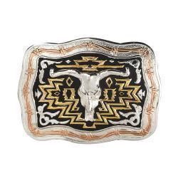 C10015 CRUMRINE LONGHORN SKULL BUCKLE