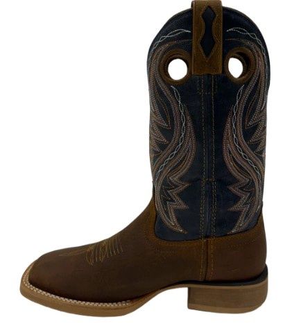 DDB0548 MEN'S DURANGO REBEL PRO 12" DENIM BLUE &amp; ADOBE BROWN SQUARE-TOE WESTERN BOOT