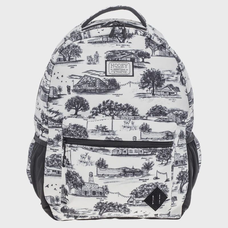 BP2601WHPR HOOEY "RECESS" WHITE &amp; BLACK DANCECALL PRINT BACKPACK