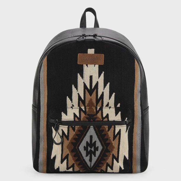 WG174-9115 WRANGLER SOUTHWESTERN KNITTED BACKPACK - BLACK