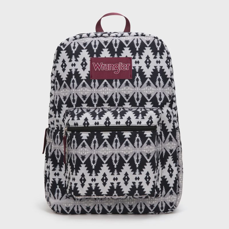 WG2000-011BK WRANGLER AZTEC PRINT BACKPACK - BLACK