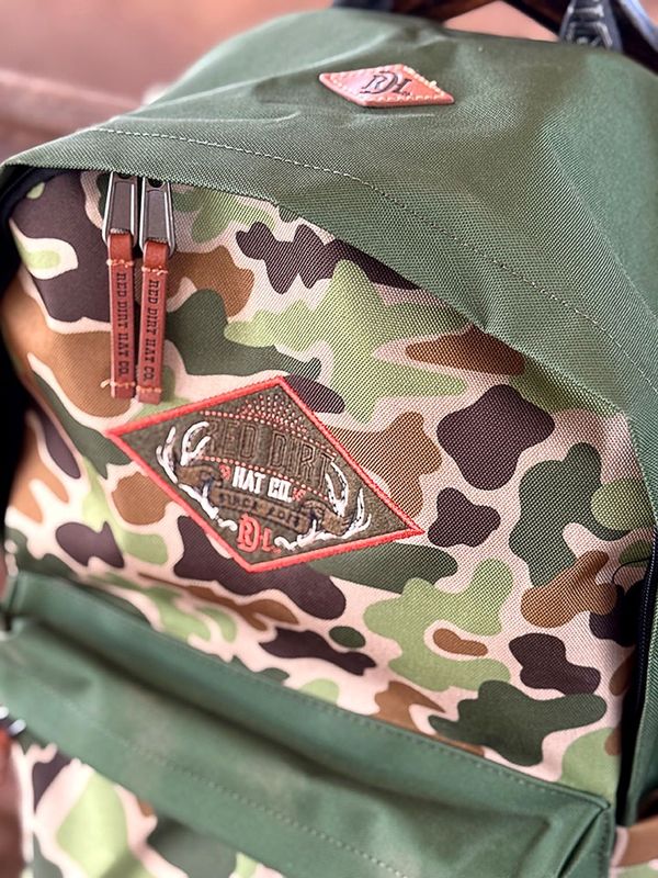 2610279563 RED DIRT HAT CO. CAMO BACKPACK