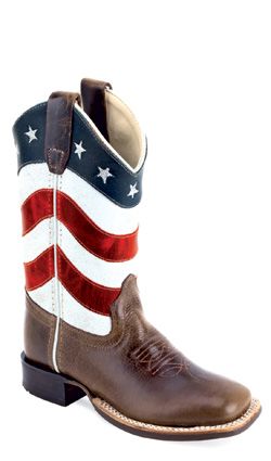 BSY2015 YOUTH JAMA OLD WEST USA FLAG BOOT