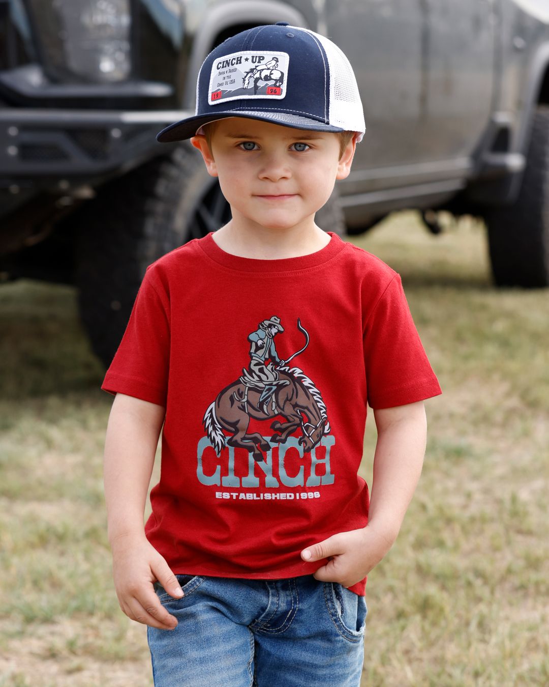 MTT7672073 BABY BOY'S CINCH BURGUNDY SHORT-SLEEVE GRAPHIC TEE